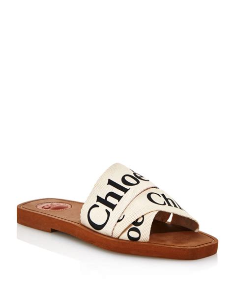 chloe woody logo slides|chloe woody sandals sale.